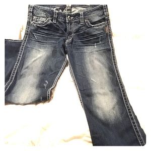 Distressed Silver Jeans boot/flare