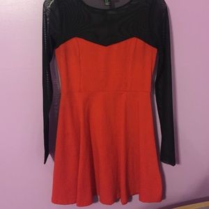 Fit and flare sheer top dress