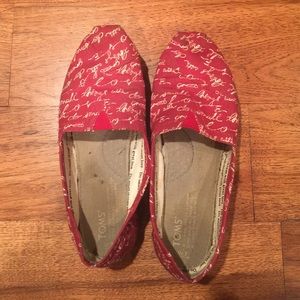 "Love" toms! Size 7!