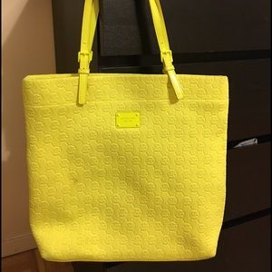 Michael Kors neon yellow tote