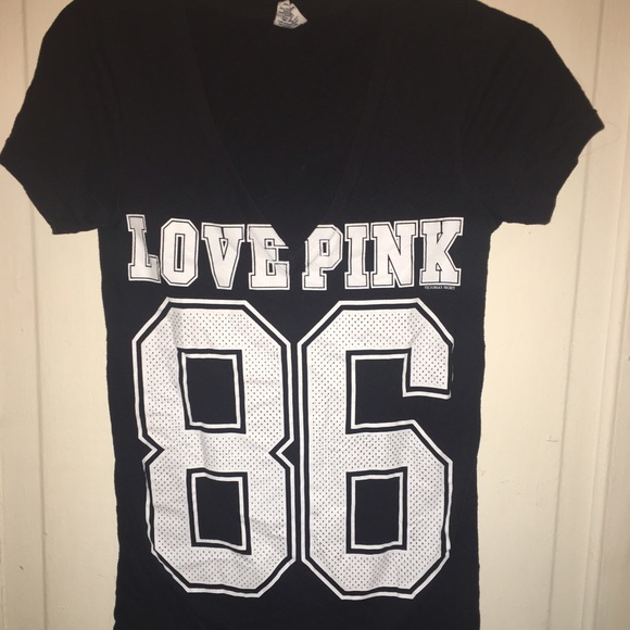 Pink V cut Black T. Size XS