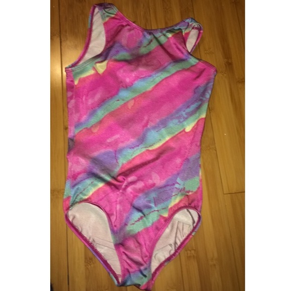 Rainbow Colored Gymnastics Leotard