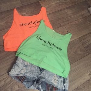 Two #beachplease crop tops