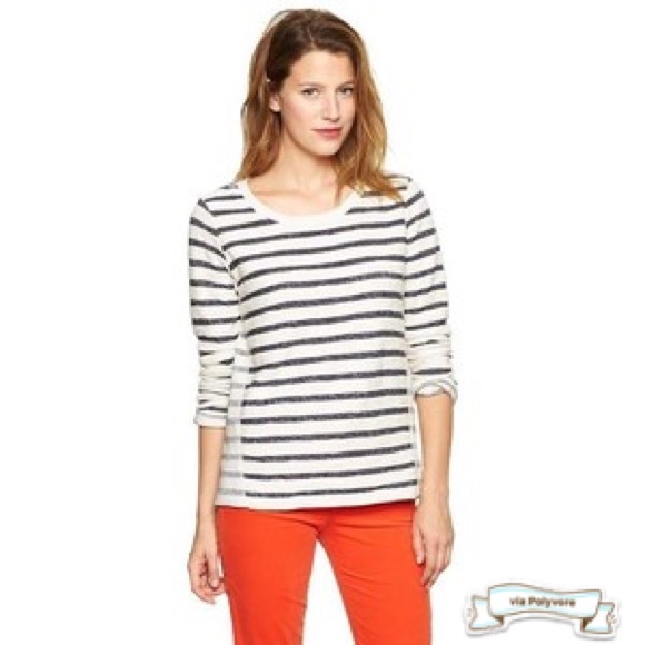 GAP striped terry sweatshirt top S