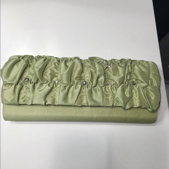 Brand new Celery Satin Evening Bag