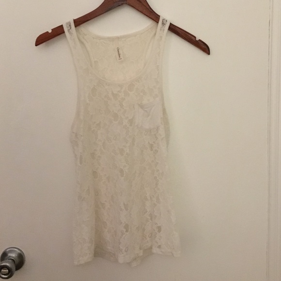 White crochet tank top size small