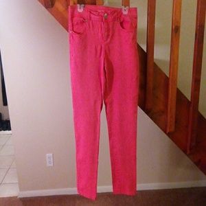 Colored denim skinny jeans