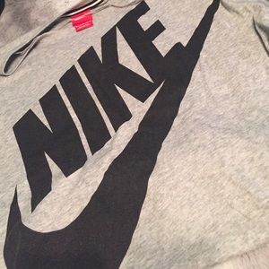 Nike quarter sleeve grey logo shirt