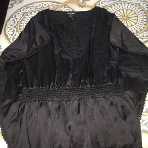 Black top with crotchet bead detail 14/16