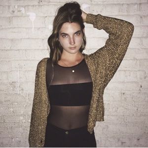 Metallic Gold Cardigan