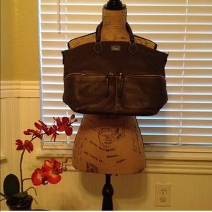 Dooney & Bourke dark brown leather hand bag
