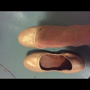 Lucky Brand metallic peach flats 6.5
