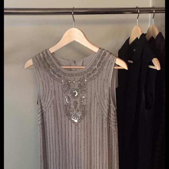 Grey Silk Dress