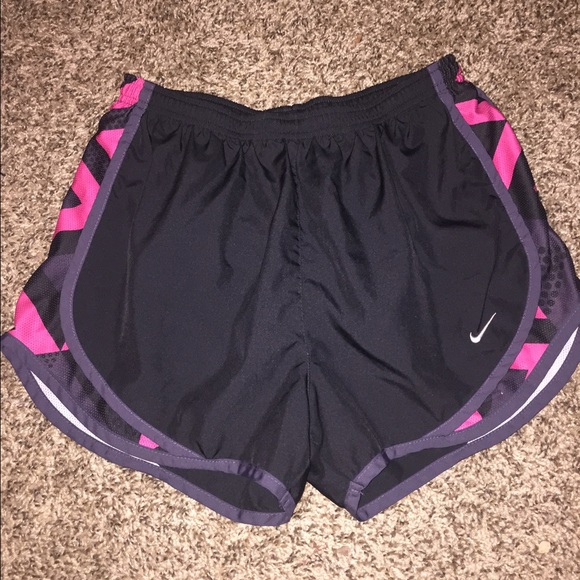 Nike Pink and Black Dri Fit shorts sz M