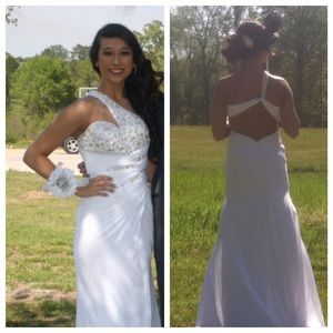 White prom dress