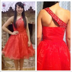 Red homecoming dress