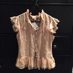 NWT Banana Republic Mandarin Collar Blouse