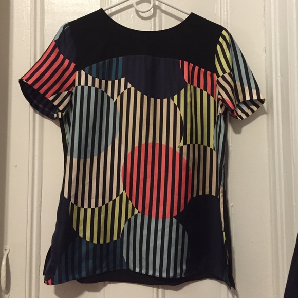 DVF Printed Silk Blouse Top