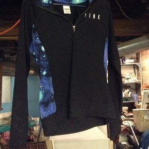 Victoria's Secret PINK rare black galaxy zip up