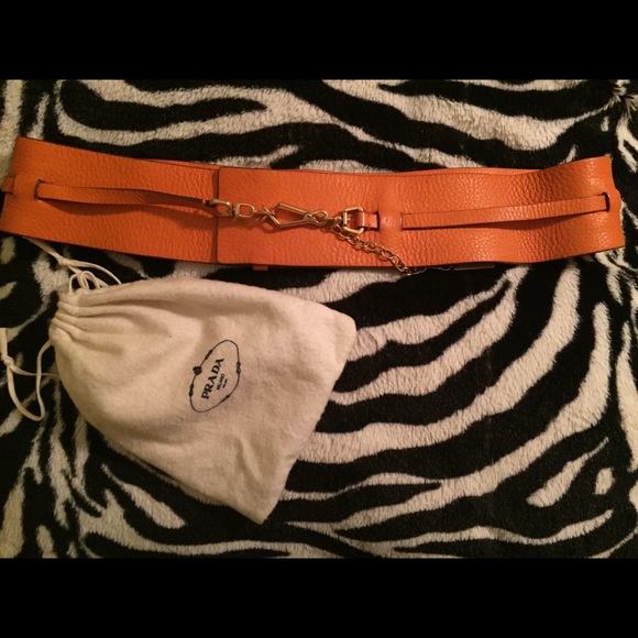 Orange PRADA Milano waist belt -size 32/80 main image 4