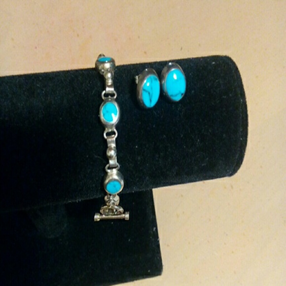 Topaz jewelry, bracelet and earrings