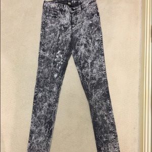 Acid wash black/ gray jeans