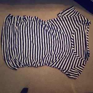 Navy and White Striped Motherhood Maternity Top