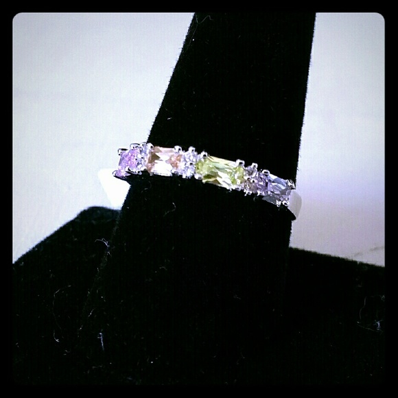 Rainbow CZ Ring