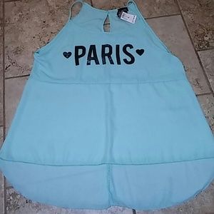 Rue 21 Paris spaghetti strap top NWT