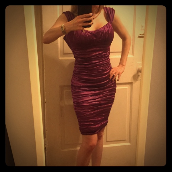 Nicole Miller metallic cocktail dress size 0