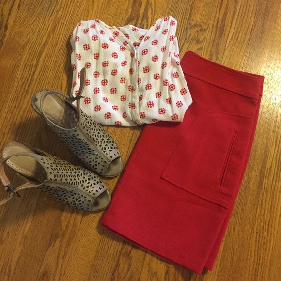 Alythea fire engine RED Mini Skirt