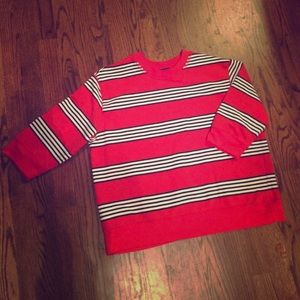 Vintage Catalina Stripped 3/4 Sleeve Sweatshirt M