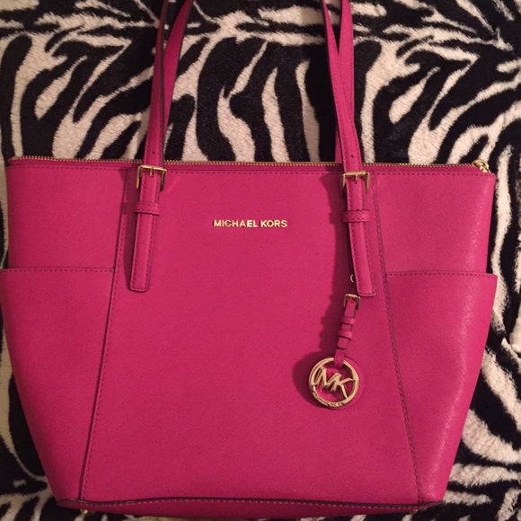 PINK MICHAEL KORS Jet Set top-zip tote handbag