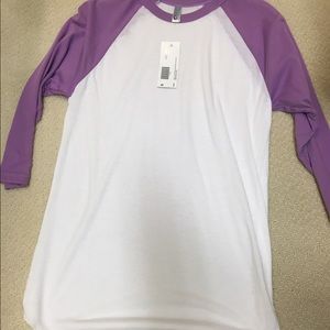 American apparel baseball tee