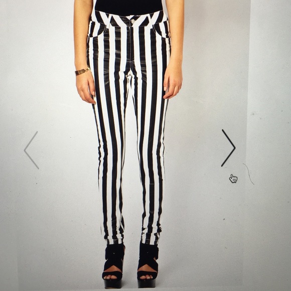 Skinny jeans with PU coating