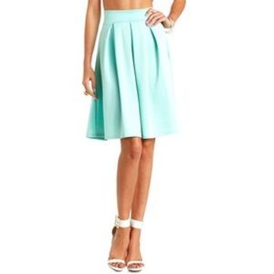 FINAL SALE Charlotte Russe Mint Green A-line Skirt