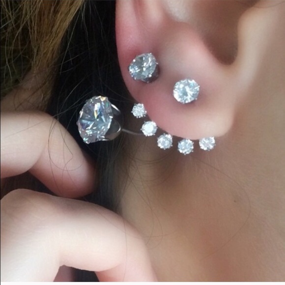 Double Crystal -  2 pair earrings ( for holy )