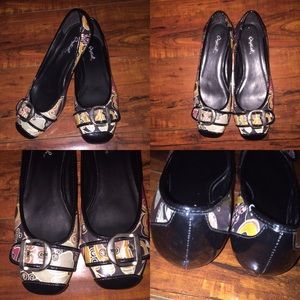 QUPID FLATS, MULTICOLOR FLORAL PRINT SIZE 7