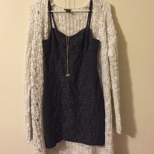 AE charcoal gray lace dress