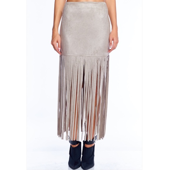 Boutique Dresses & Skirts - Stone Fringe Maxi Skirt