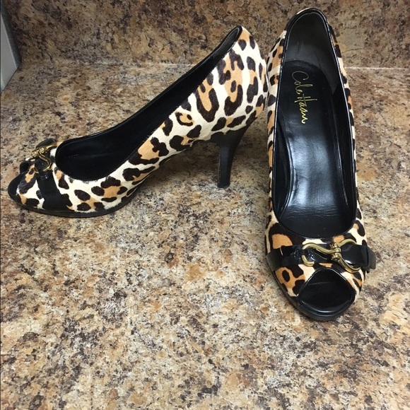 cole haan leopard heels