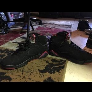 nike air jordan 7 retro (black / red)
