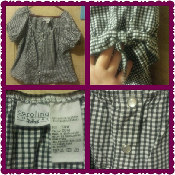 Black and white checkered button up