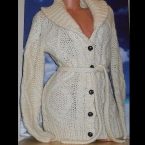 Victoria's Secret PINK - Cable Belted Cardigan