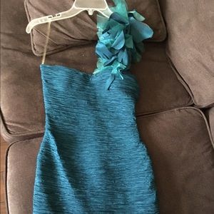 Teal color dress