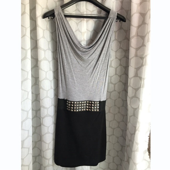 Grey studded dress