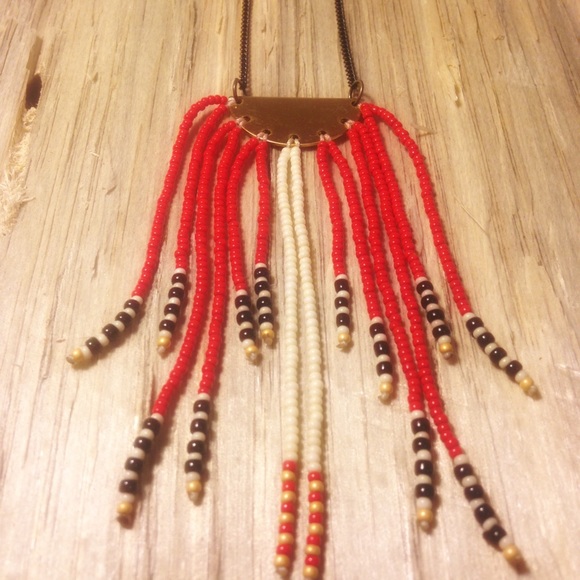 Statement beaded necklace
