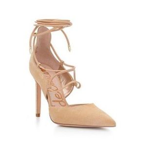 NWT Sam Edelman Dana Nude Suede Heels
