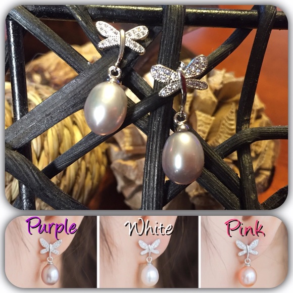 🆕💥LastOne💥 Purple Pearl Silver Earrings