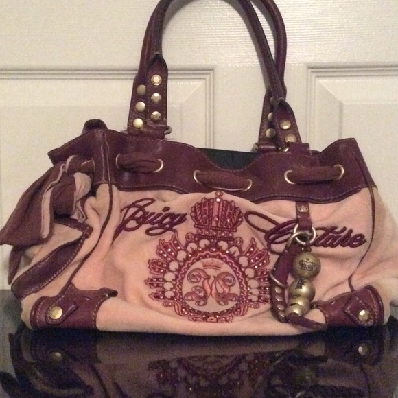 Pink Velour Juicy Couture Daydreamer Handbag